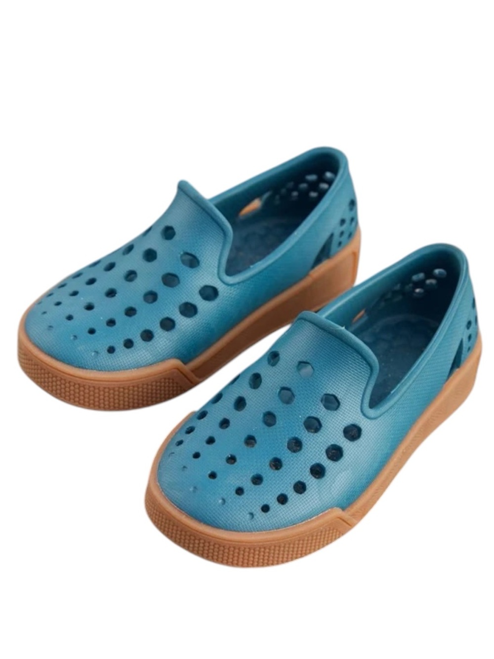 JOYBEES Youth Teal Perforated Slip On Shoes Junior Kids Size 4 New